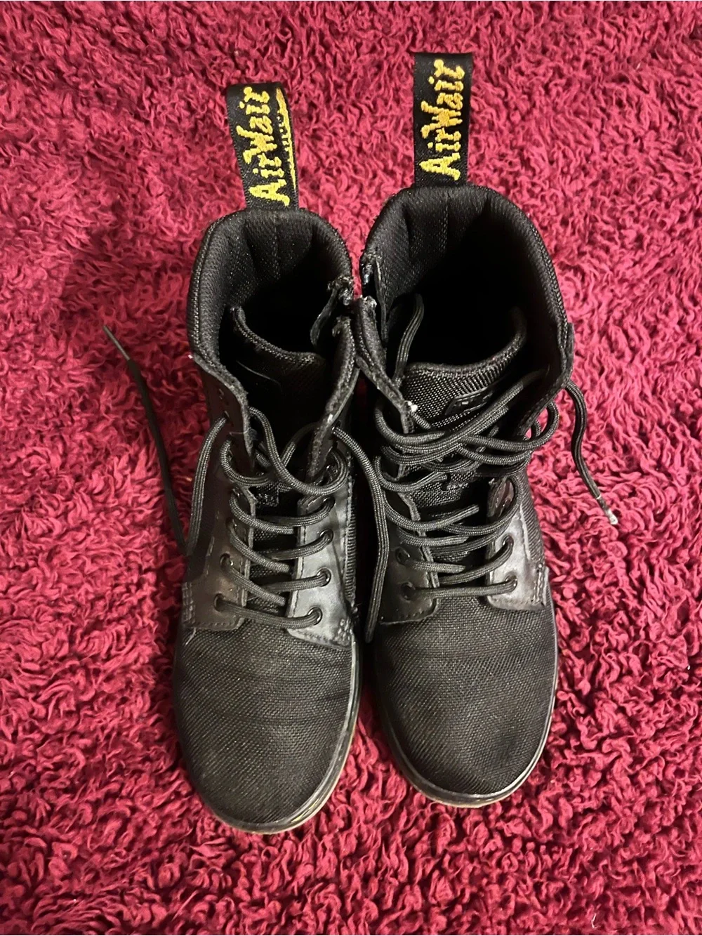 Dr. Martens Black Lace-Up Kids Rain & Snow Boots